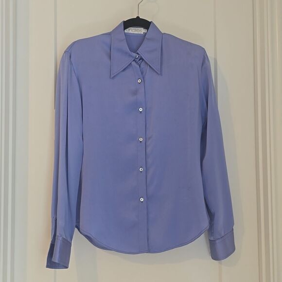 Andres Van Tisse Tops - ANDRES Van Tisse Silk Blouse Size M